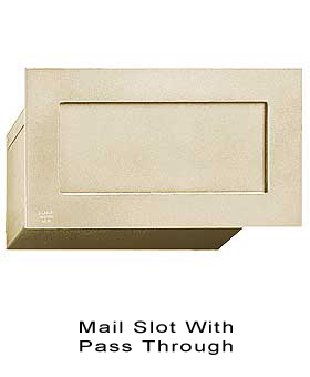 Mail Slot with Pass Through<BR>Sandstone Finish
